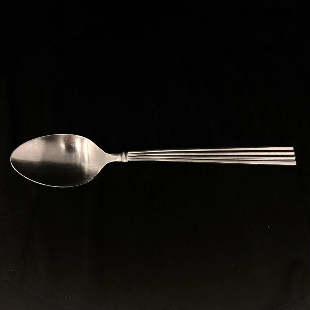 Cambridge Flatware Stainless Ribbed Ridges‎ Soup Spoon Set of 10